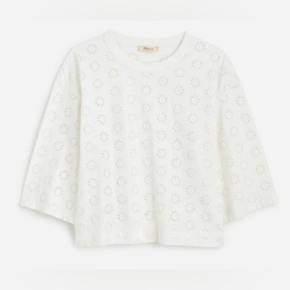 Madewell| Embroidered Wide-Sleeve Boxy Tee - Picture 4 of 5
